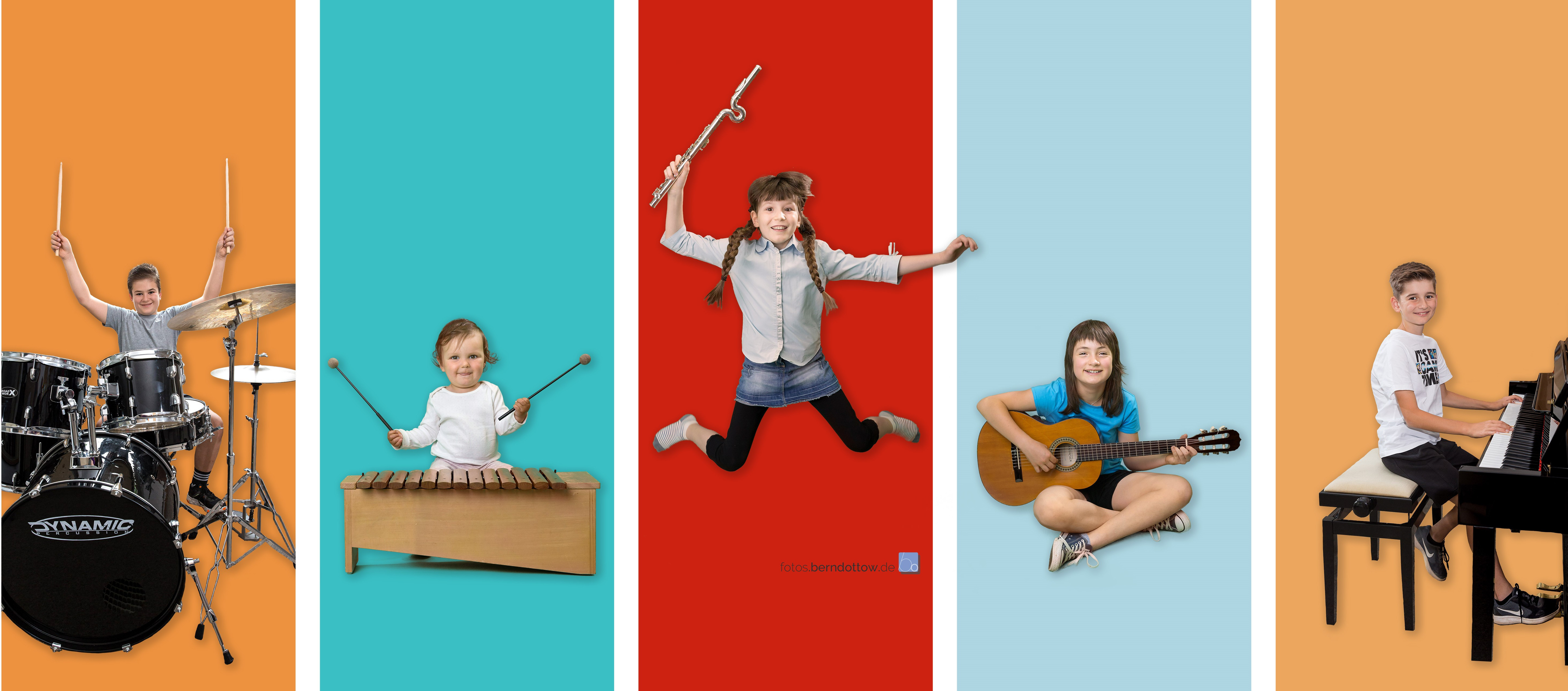  Kinder mit Instrumenten 
